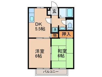 間取図 ハイツアリッサム　Ｂ棟