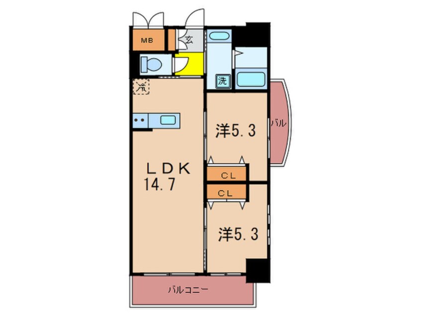 間取図 ニューリバー福間