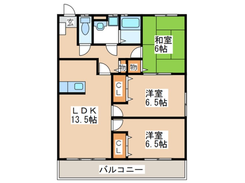 間取図 コーポコーワⅡ