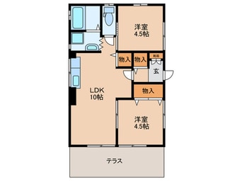 間取図 天降川借家