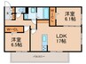 D-room五十川 2LDKの間取り