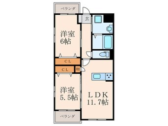 間取図 プレステージ友田コンフォース