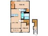 シャルマン宗像 2LDKの間取り