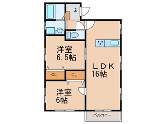 間取図 プチメゾン茶屋町Ⅰ