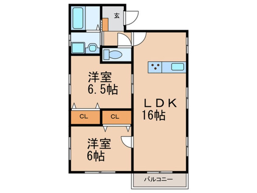 間取図 プチメゾン茶屋町Ⅰ