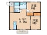 プチメゾン石坪町Ⅱ 2LDKの間取り