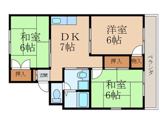 間取図 シャルムナガイＡ