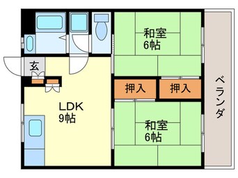 間取図 ＧｒｅｅｎＣｏｕｒｔ戸畑