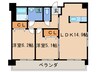 秋桜中間 2LDKの間取り