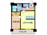 秋桜中間 1LDKの間取り
