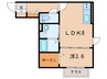 Polonia　Matsubara　A棟 1LDKの間取り
