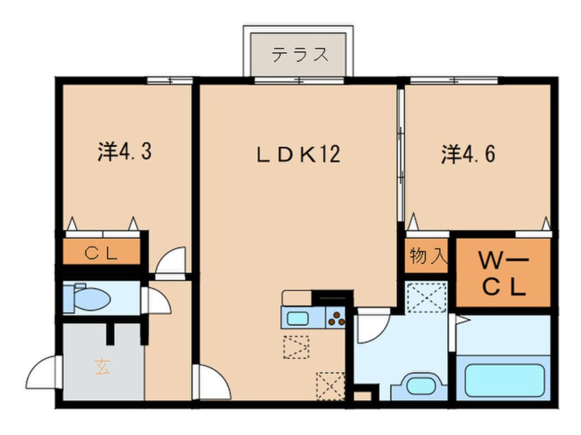 間取図 Polonia　Matsubara　A棟