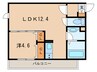 Polonia　Matsubara　A棟 1LDKの間取り