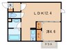 Polonia　Matsubara　A棟 1LDKの間取り