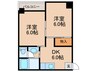 松恵ビル 2DKの間取り