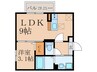 喜宝　Yukuhashi 1LDKの間取り