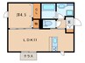 Polonia　Matsubara　B棟 1LDKの間取り