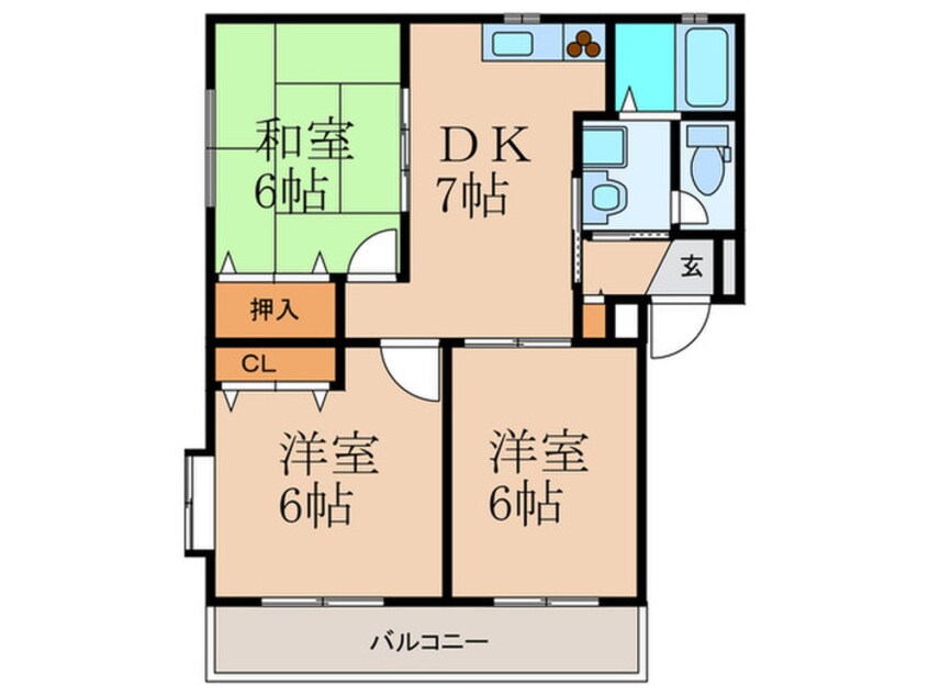 間取図 メゾンド大黒