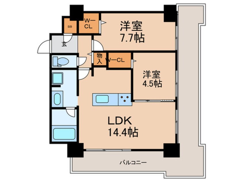 間取図 ラフィーネ博多南