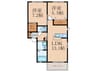 フォレストⅡ 2LDKの間取り