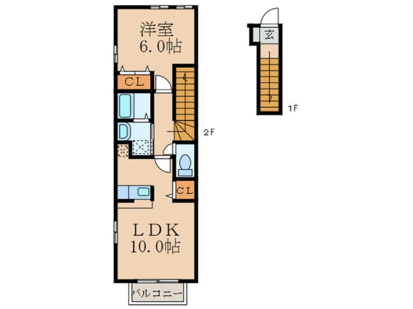 間取図 プリムロ－ズ徳力新町Ａ