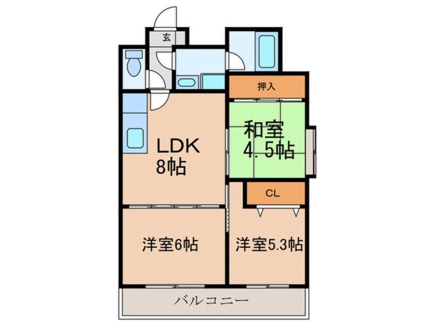 間取図 サンセ－ヌ中央町