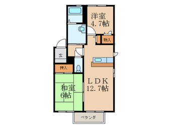 間取図 メゾンエムロードＤ