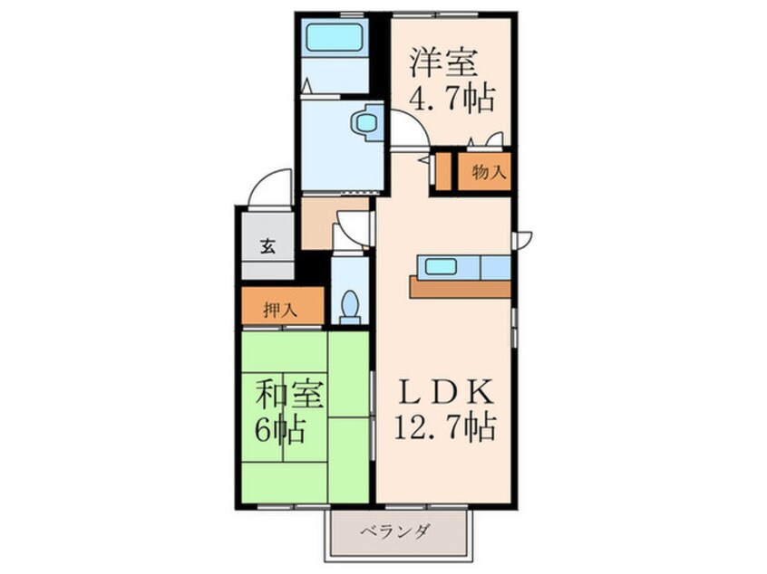 間取図 メゾンエムロードＤ