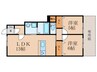 アニマール石坪 2LDKの間取り