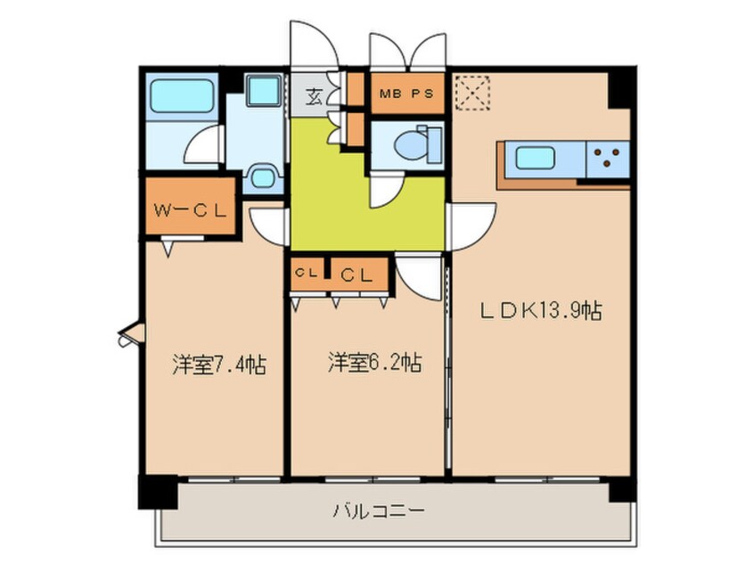 間取図 ル・シェ－ル香椎