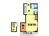 アドハウス県庁前 1Kの間取り