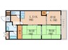 進藤第２ビル 3LDKの間取り
