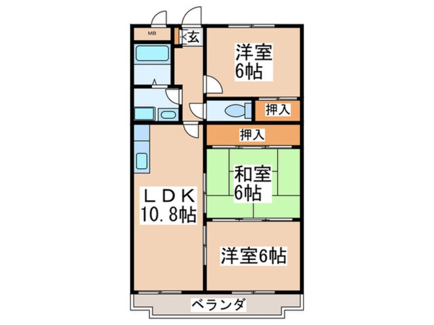 間取図 シャトレ壱番館