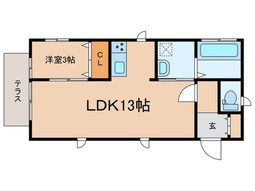間取図 サヤンテラス水巻　A棟
