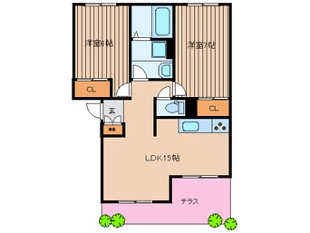 間取図 シ－サイドヒルズＨ･Ｋ Ⅲ