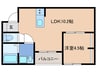 DEFI－ER千早 1LDKの間取り
