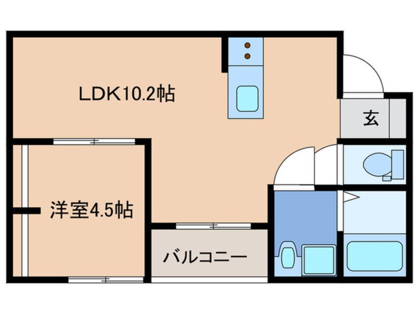 間取図 DEFI－ER千早