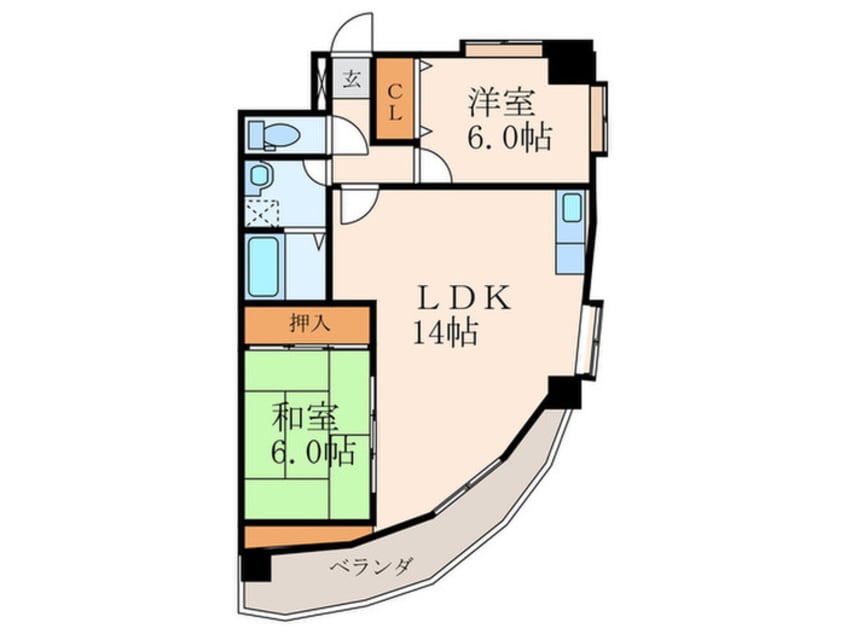 間取図 ライフハウス城野駅東