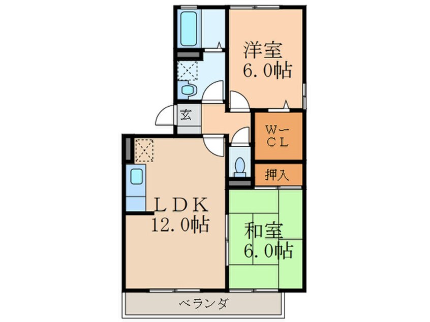 間取図 リベルテＳⅡ　