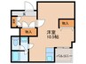 シルバースクエア 1Rの間取り