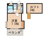 プレシャス志免 1Kの間取り