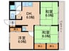 浜田ビル 3DKの間取り