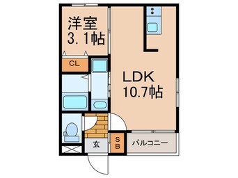 間取図 仮）ラシックランテ若葉台西