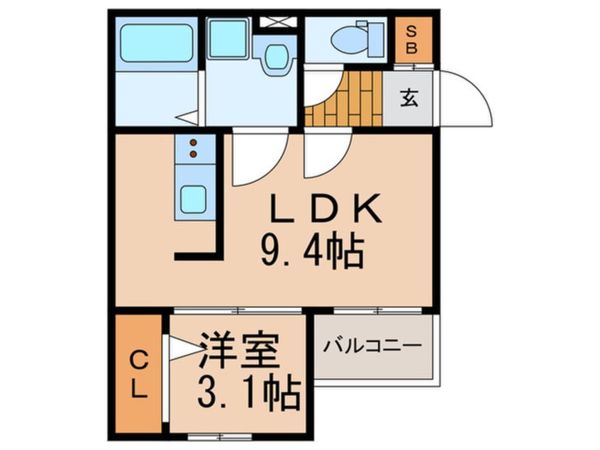間取図 仮）ラシックランテ若葉台西