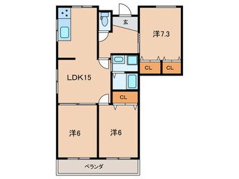 間取図 グリーンハイツ足立