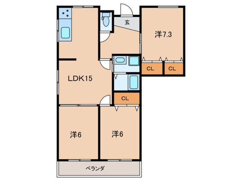 間取図 グリーンハイツ足立