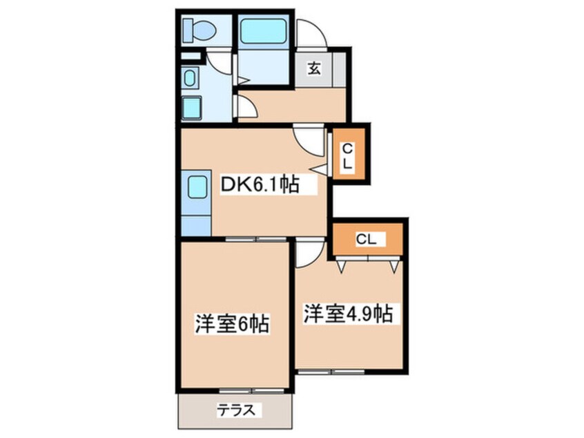 間取図 ヒルズポラリス弐番館