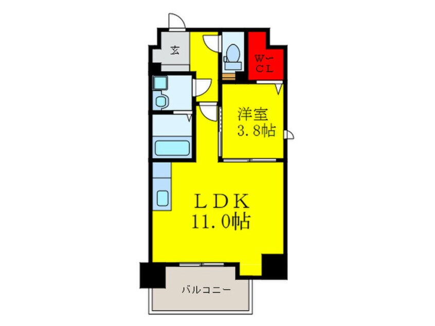 間取図 La cienega博多南