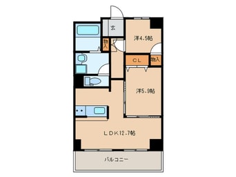 間取図 ホワイトピア博多駅南(602)