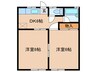 サンビレッジ 2DKの間取り